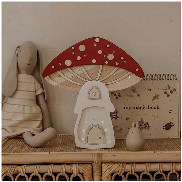 Lampe Maison Champignon - Rouge