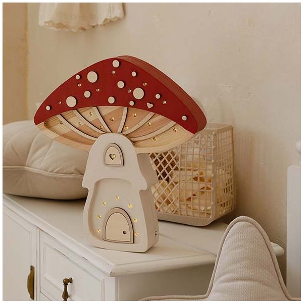 Lampe Maison Champignon - Rouge
