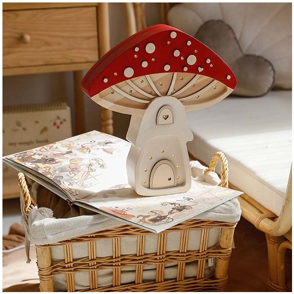 Lampe Maison Champignon - Rouge