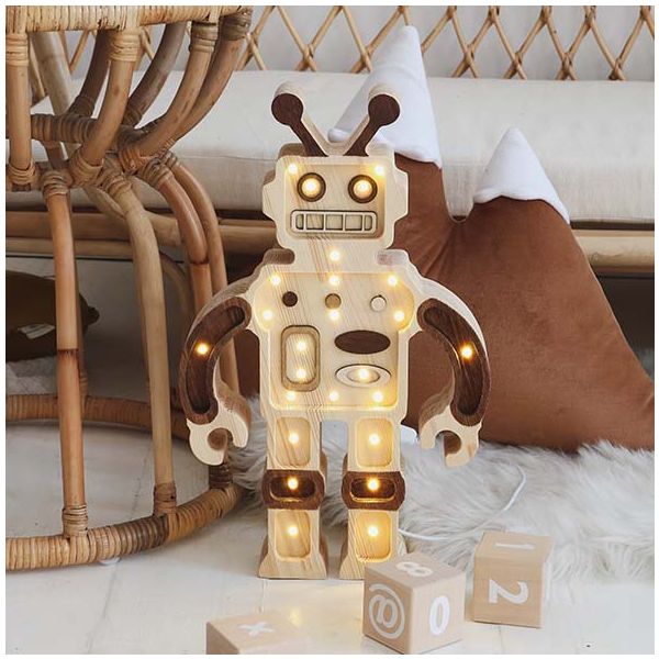 Lampe Robot - Marron