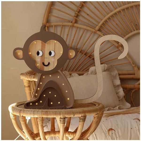 Lampe Singe - Marron