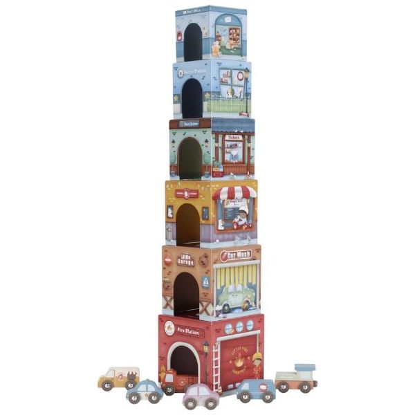 Stacking Blocks with Cars