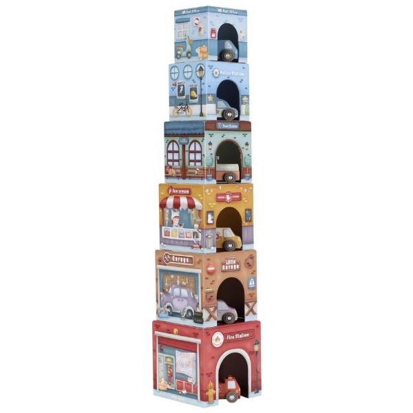 Stacking Blocks with Cars