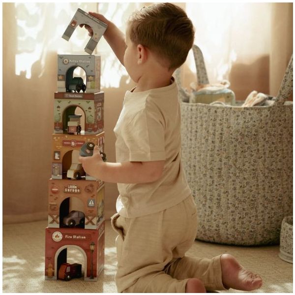 Stacking Blocks with Cars