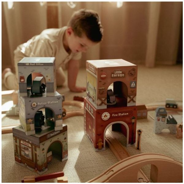 Stacking Blocks with Cars