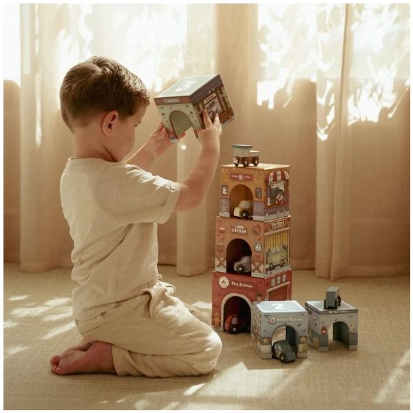 Stacking Blocks with Cars