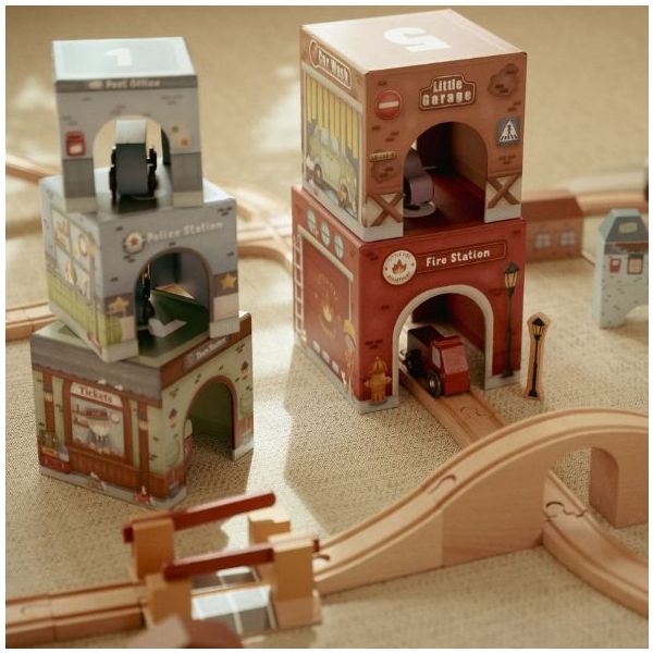 Stacking Blocks with Cars