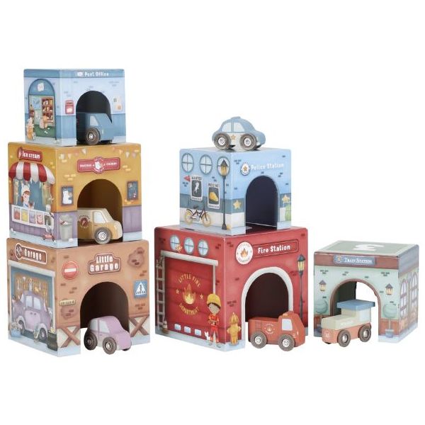 Stacking Blocks with Cars