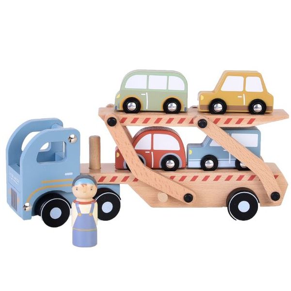 Camion porte-voitures en bois