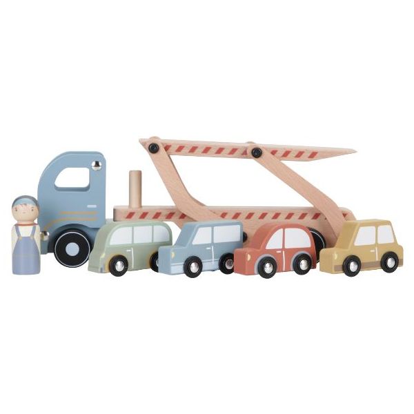 Camion porte-voitures en bois