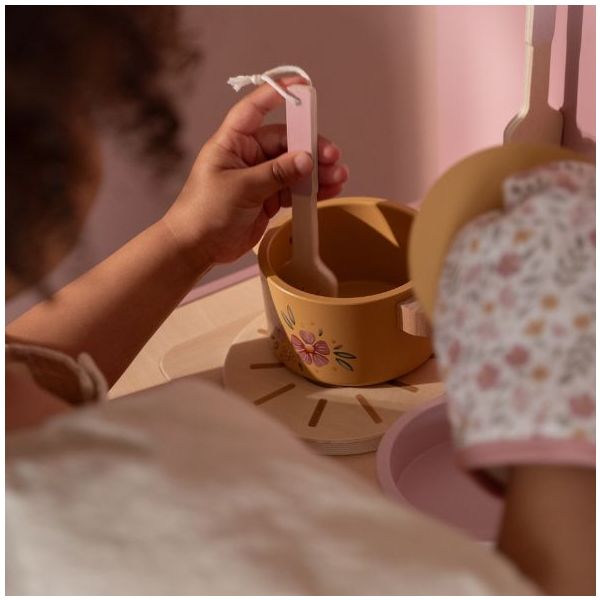 Wooden Play Kitchen with Accessories & Sound - Rose