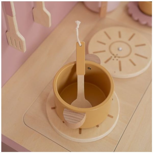 Wooden Play Kitchen with Accessories & Sound - Rose