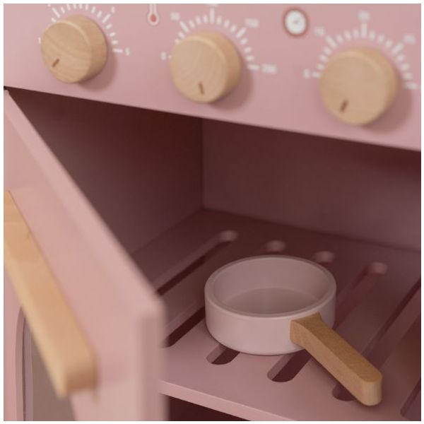 Wooden Play Kitchen with Accessories & Sound - Rose