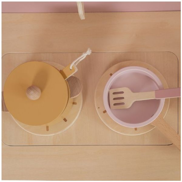 Wooden Play Kitchen with Accessories & Sound - Rose
