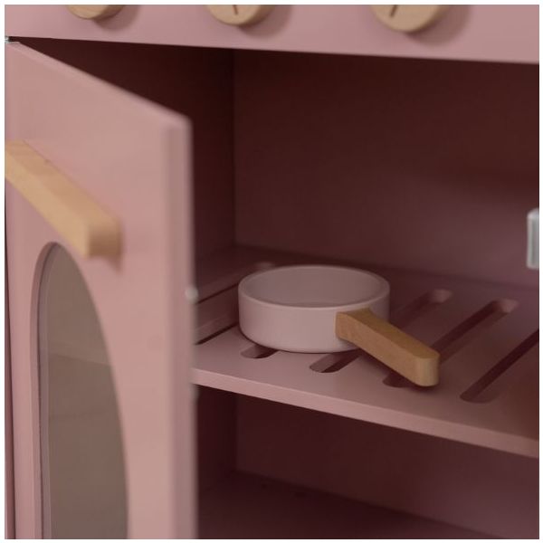 Wooden Play Kitchen with Accessories & Sound - Rose