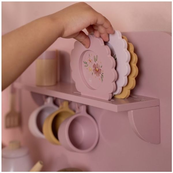Wooden Play Kitchen with Accessories & Sound - Rose
