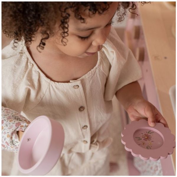 Wooden Play Kitchen with Accessories & Sound - Rose