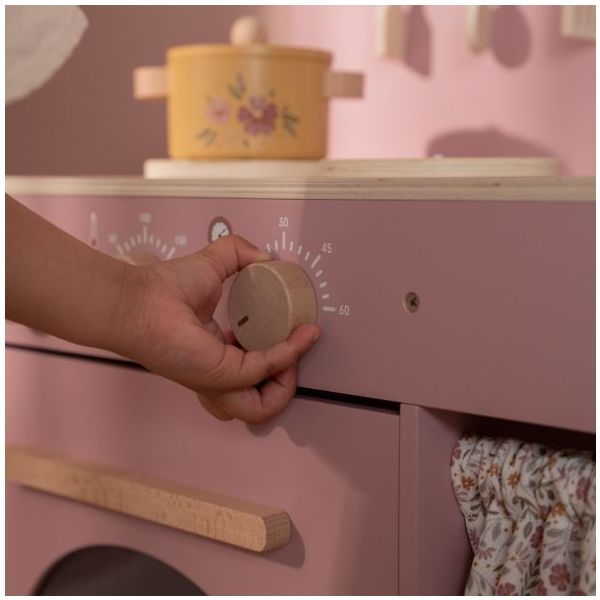 Wooden Play Kitchen with Accessories & Sound - Rose