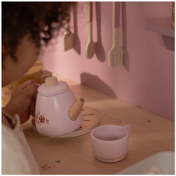 Wooden Play Kitchen with Accessories & Sound - Rose