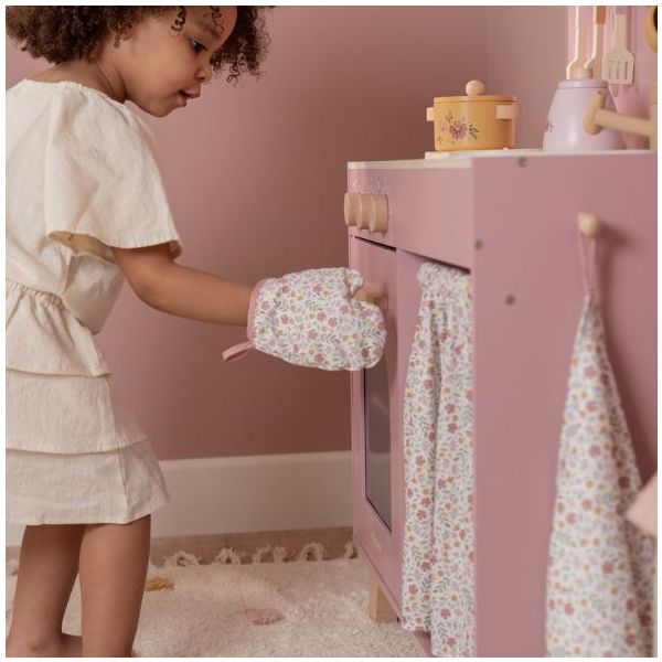 Wooden Play Kitchen with Accessories & Sound - Rose