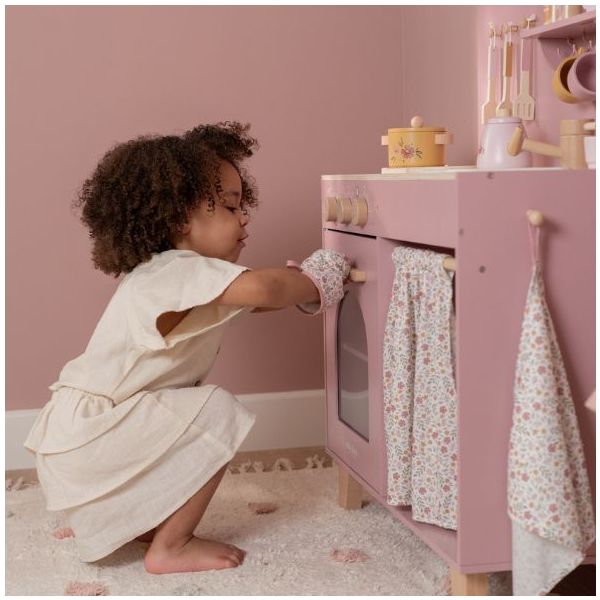 Wooden Play Kitchen with Accessories & Sound - Rose
