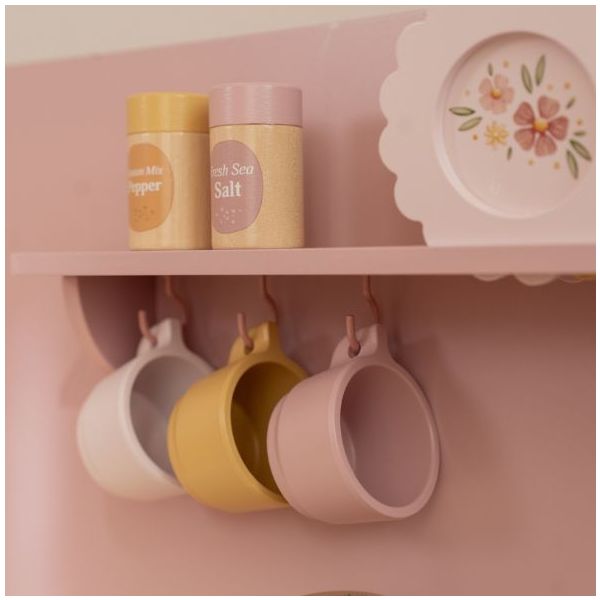 Wooden Play Kitchen with Accessories & Sound - Rose
