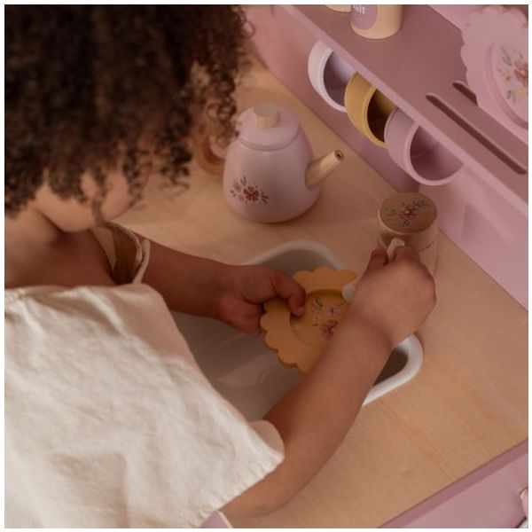 Wooden Play Kitchen with Accessories & Sound - Rose