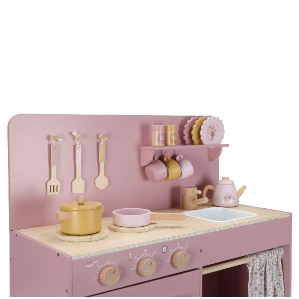 Wooden Play Kitchen with Accessories & Sound - Rose