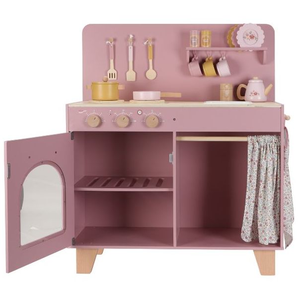 Wooden Play Kitchen with Accessories & Sound - Rose