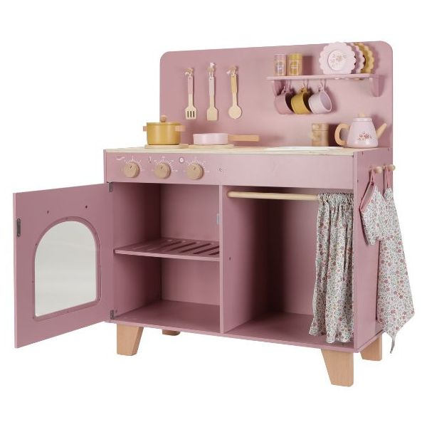 Wooden Play Kitchen with Accessories & Sound - Rose