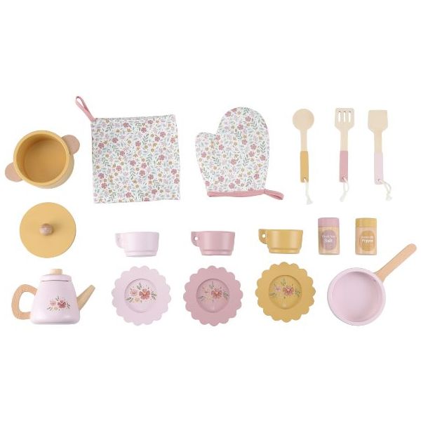 Wooden Play Kitchen with Accessories & Sound - Rose