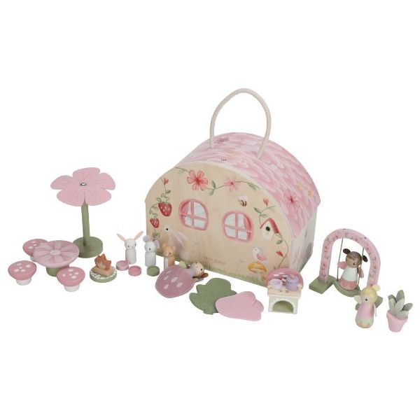Petite maison de fée en bois meublée - Fairy Garden