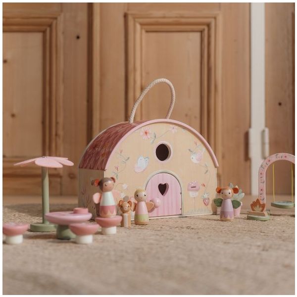Petite maison de fée en bois meublée - Fairy Garden