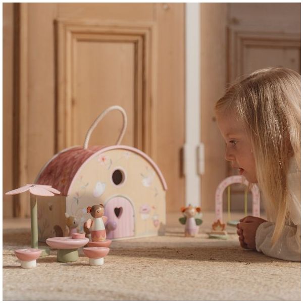 Petite maison de fée en bois meublée - Fairy Garden