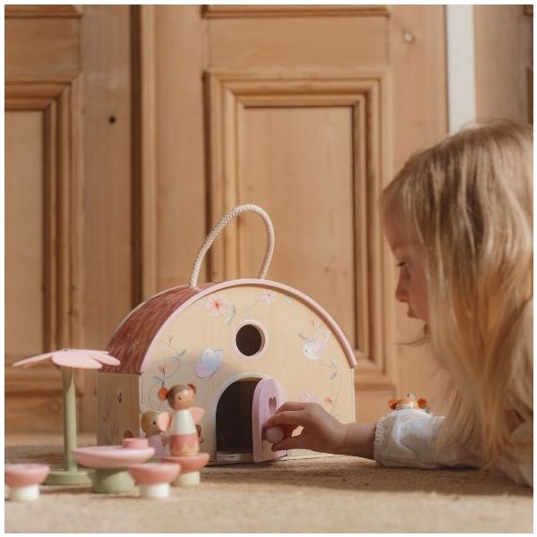 Petite maison de fée en bois meublée - Fairy Garden