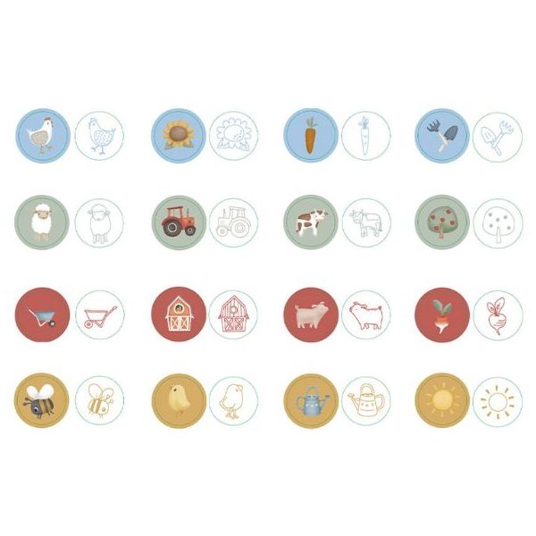 Coffret de 16 tampons - Little Farm