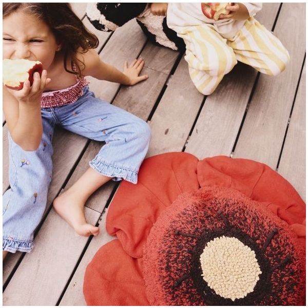 Coussin de sol Coquelicot - Rouge