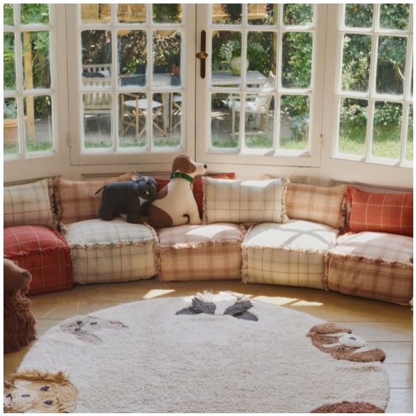 Coussin Tartan - Rose