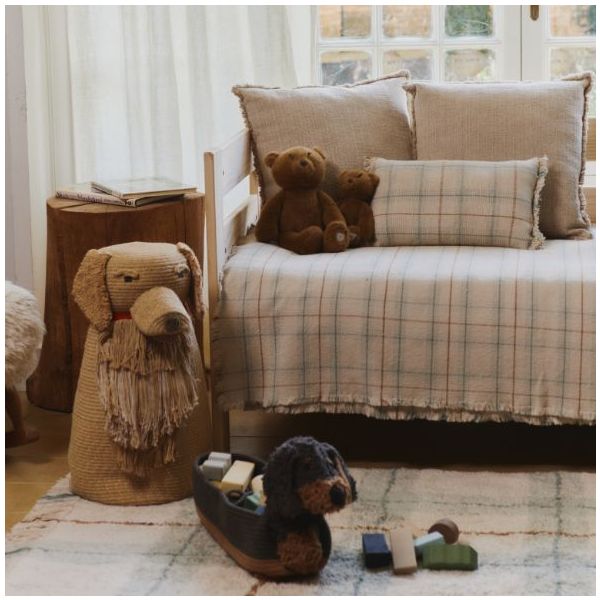 Couvre-lit Tartan - Bleu Sauge