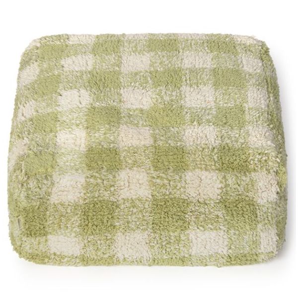 Pouf Lavable Vichy - Matcha
