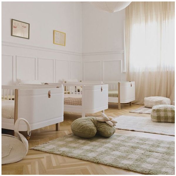 Pouf Lavable Vichy - Matcha