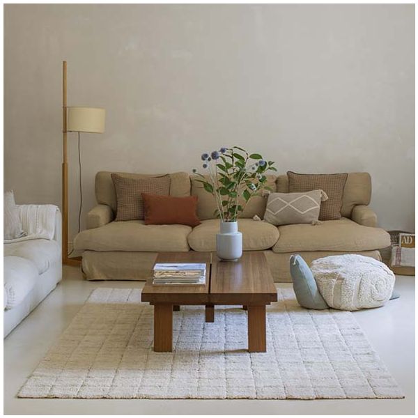 Tapis Lavable Mosaïque - Naturel - 120 x 160 cm