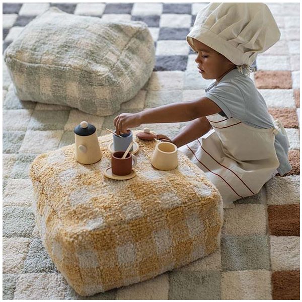 Tapis Lavable RugCycled Kitchen Tiles - Bleu Sauge - 120 x 160 cm