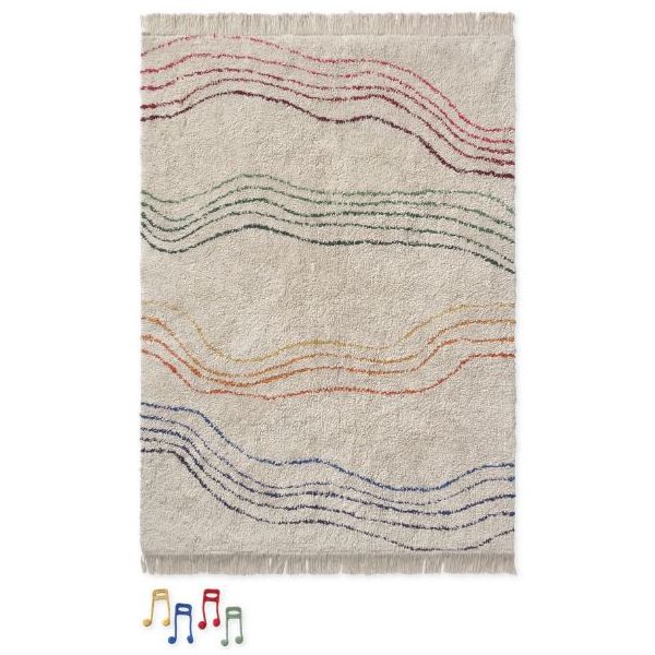 Tapis Lavable Notes de Musique - Multi - 170 x 240 cm