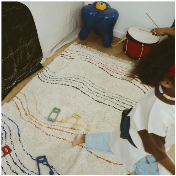 Tapis Lavable Notes de Musique - Multi - 170 x 240 cm