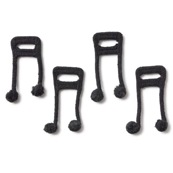Tapis Lavable Notes de Musique - Noir - 120 x 160 cm