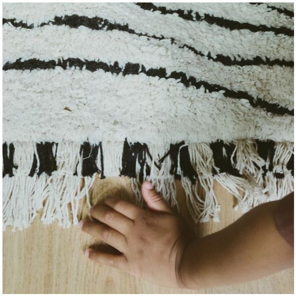 Tapis Lavable Notes de Musique - Noir - 170 x 240 cm