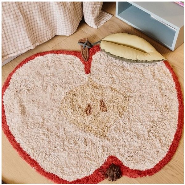 Washable Rug Apple - 100 x 90 cm