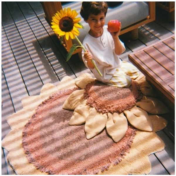 Washable Rug Sunflower - 120 cm