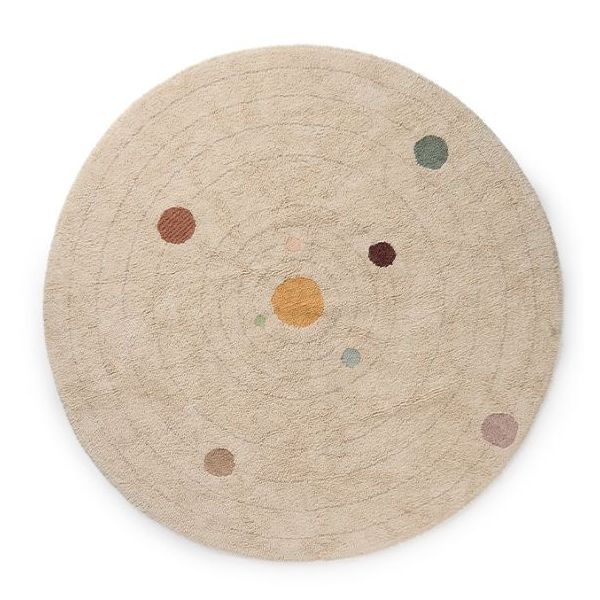 Tapis Lavable Rond Système Solaire - 150 cm
